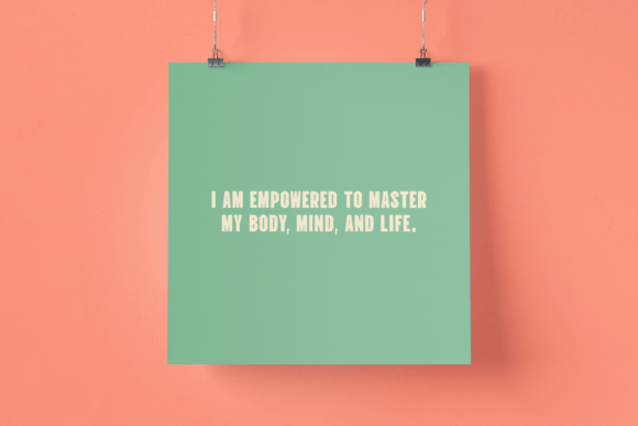 Affirmations. Inspirational Quote Design Review